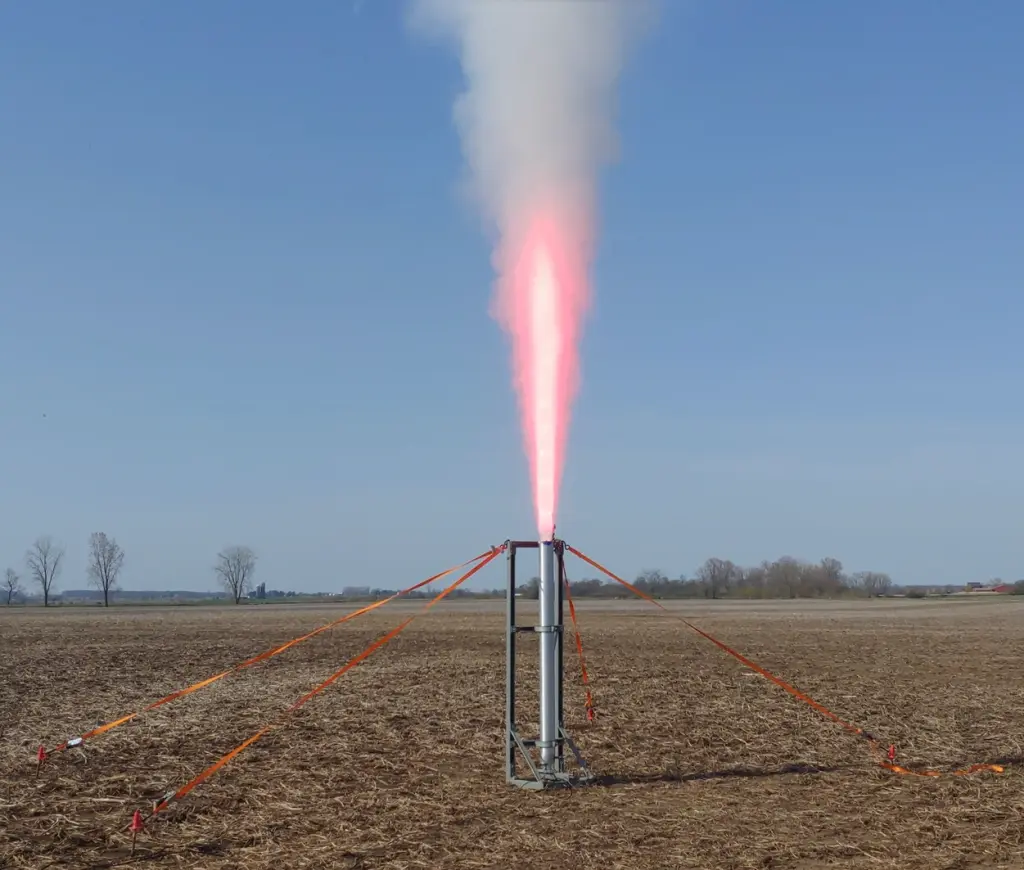 Static fire of student-developed rocket motor